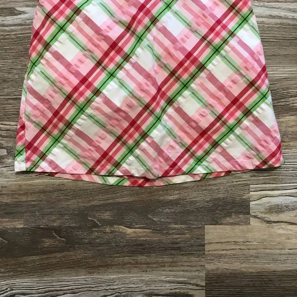 Gymboree Plaid Watermelon Seersucker Skort Pink Green White 9